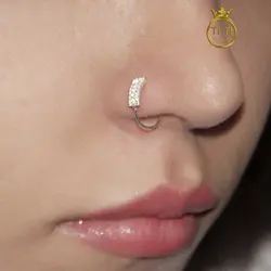 پرسینگ نقره شیک مدل دو ردیفه- فروشگاه اینترنتی سیلور تی تی