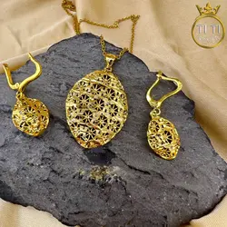 نیم ست برنجی زیبا - نیم ست زنانه - فروشگاه سیلور تی تی