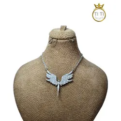 زنجیر پلاک نقره فرشته