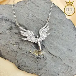 زنجیر پلاک نقره فرشته