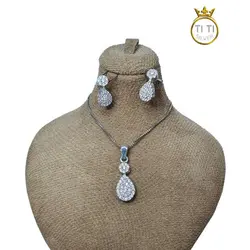 نیم ست ظریف اشکی - فروشگاه سیلور تی تی