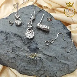 نیم ست ظریف اشکی - فروشگاه سیلور تی تی