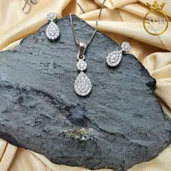 نیم ست ظریف اشکی - فروشگاه سیلور تی تی