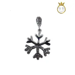 پلاک طرح برف نقره - رنگ ثابت - فروشگاه سیلور تی تی