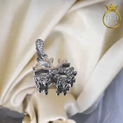 پلاک طرح برف نقره - رنگ ثابت - فروشگاه سیلور تی تی