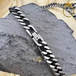 زنجیر مردانه سیاه قلم