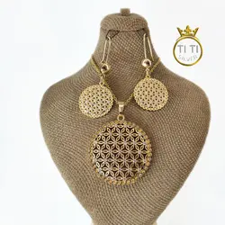 نیم ست طرح طلا برنج - نیم ست زنانه - فروشگاه سیلور تی تی