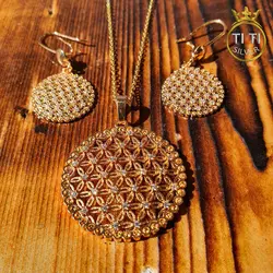 نیم ست طرح طلا برنج - نیم ست زنانه - فروشگاه سیلور تی تی