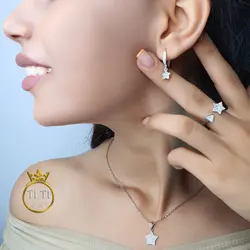 نیم ست نقره ستاره - فروشگاه سیلور تی تی