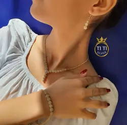 سرویس طرح طلا فلاور010510 - فروشگاه سیلور تی تی