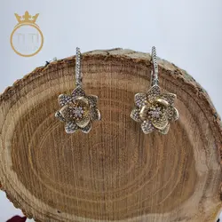 نیم ست نقره طرح گل - فروشگاه سیلور تی تی