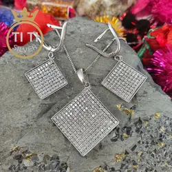 نیم ست نقره طرح طلا - روکش طلا 18 عیار - ضد حساسیت - فروشگاه سیلور تی تی