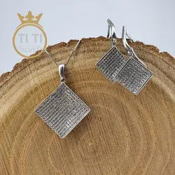 نیم ست نقره طرح طلا - روکش طلا 18 عیار - ضد حساسیت - فروشگاه سیلور تی تی