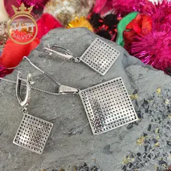 نیم ست نقره طرح طلا - روکش طلا 18 عیار - ضد حساسیت - فروشگاه سیلور تی تی