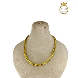 زنجیر مردانه استیل طرح طلا - فروشگاه سیلور تی تی