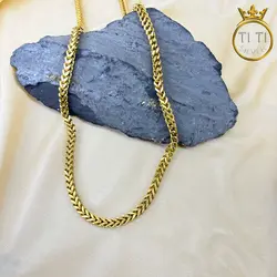 زنجیر مردانه استیل طرح طلا - فروشگاه سیلور تی تی