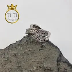 انگشتر طرح جواهر برجسته - فروشگاه سیلور تی تی