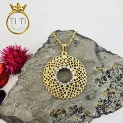 نیم ست گرد طرح طلا - فروشگاه اینترنتی سیلور تی تی