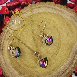 نیم ست سواروسکی - فروشگاه سیلور تی تی