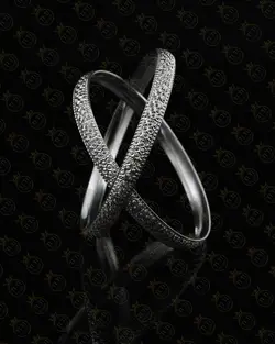 النگو نقره روکش طلا سفید - فروشگاه سیلور تی تی