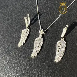 نیم ست نقره طرح جواهر برگی 08 - فروشگاه سیلور تی تی