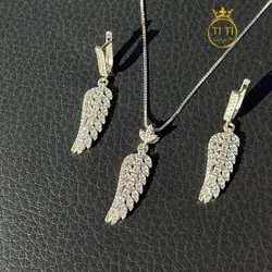 نیم ست نقره طرح جواهر برگی 08 - فروشگاه سیلور تی تی