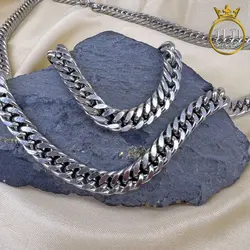 ست زنجیر و دستبند کارتیر011513 - فروشگاه سیلور تی تی