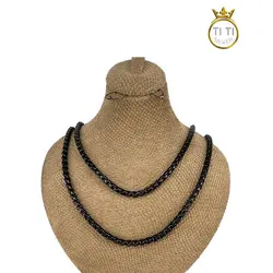 زنجیر استیل مشکی011612 - فروشگاه سیلور تی تی
