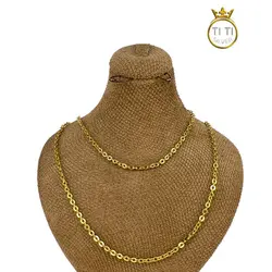 زنجیر استیل ظریف طلایی دیپلمات 011615 - فروشگاه سیلور تی تی
