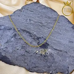زنجیر استیل ظریف طلایی دیپلمات 011615 - فروشگاه سیلور تی تی