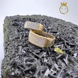 حلقه ست طلا روس نگین دار010324 - فروشگاه سیلور تی تی