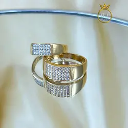 حلقه ست طلا روس نگین دار010324 - فروشگاه سیلور تی تی