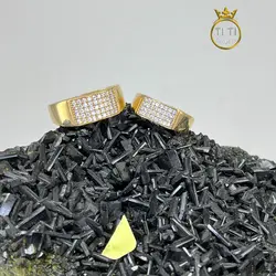 حلقه ست طلا روس نگین دار010324 - فروشگاه سیلور تی تی