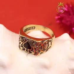 انگشتر مردانه طرح پیک 010145 - فروشگاه سیلور تی تی