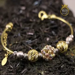 دستبند النگویی نقره خاص - فروشگاه سیلور تی تی