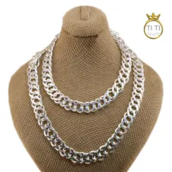 زنجیر مردانه نقره کارتیر دوبل - فروشگاه سیلور تی تی