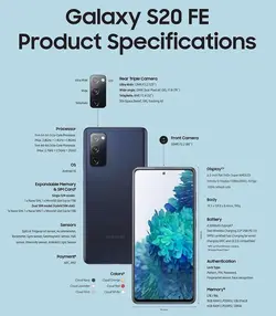 ویژگی‌ها، قیمت و خرید گوشی سامسونگ Galaxy S20 FE دو سیم کارت ظرفیت 128 گیگابایت رم 8 گیگابایت | فروشگاه اینترنتی تامین نیاز