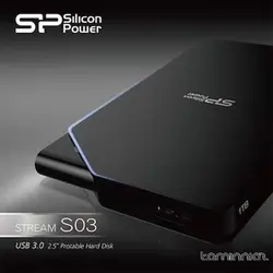 ویژگی‌ها، قیمت و خرید هارد اکسترنال سیلیکون پاور مدل Stream S03 ظرفیت 1 ترابایت | فروشگاه اینترنتی تامین نیاز
