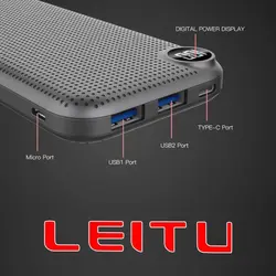 شارژر همراه لیتو LP-25 ظرفیت 10000 میلی‌آمپر ساعت | فروشگاه اینترنتی تامین نیاز