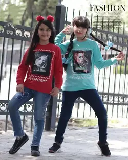 بلوز دخترانه پولک ریخته | پنبه کد 100004