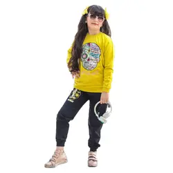 ست بلوز و شلوار دخترانه اسکلتی پولکی پاییزه1400 کد 1168