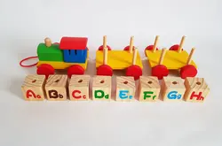قطار چرخشی چوبی اعداد و حروف انگلیسی