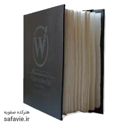 دفتر مسافرتی واترکالریست ۴۰ برگی جلد چرمی