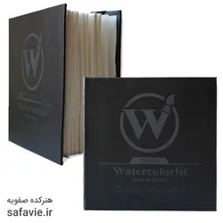 دفتر مسافرتی واترکالریست ۴۰ برگی جلد چرمی