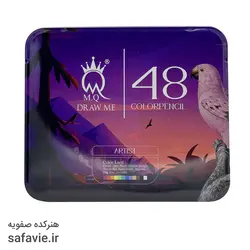 مداد رنگی ام کیو 48 رنگ جعبه فلزی