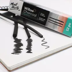 زغال طبیعی بید مونمارت بسته 12 عددی