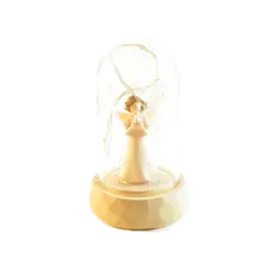 تراریوم دکوری و حباب فرشته آرزوها با ریسه LED - طرح کبوتر