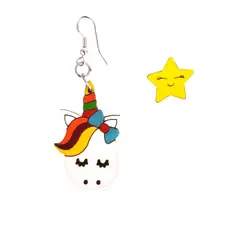 گوشواره چوبی اسب تک شاخ