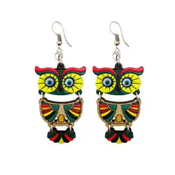 گوشواره چوبی جغد چشم نظر