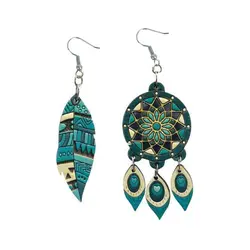 گوشواره چوبی دریم کچر آبی کمرنگ